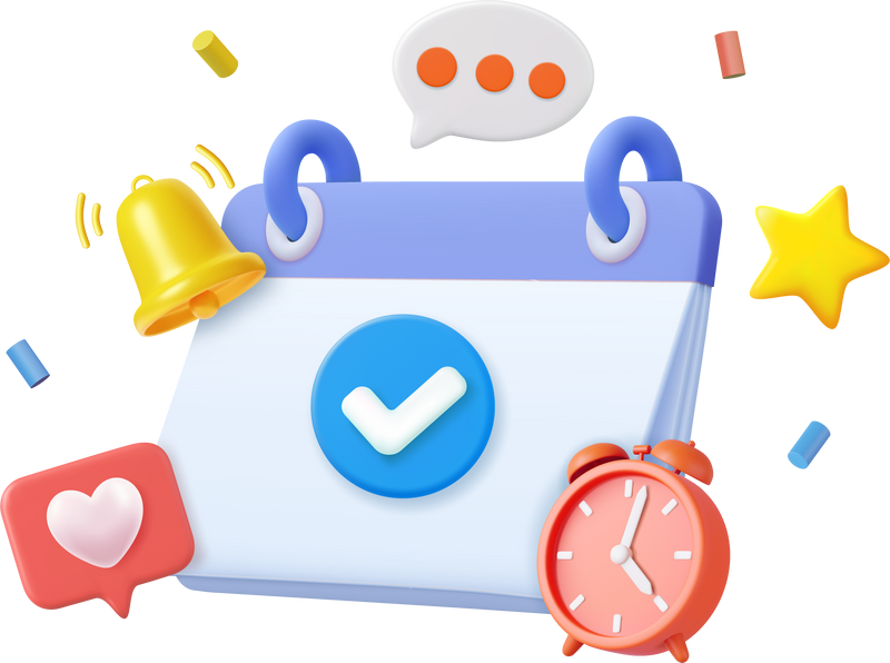 3D Calendar appointment concept.